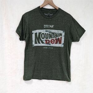 Savvy Brand Mountain Dew Graphic Print Green T-Shirt Men's Size Medium